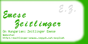 emese zeitlinger business card